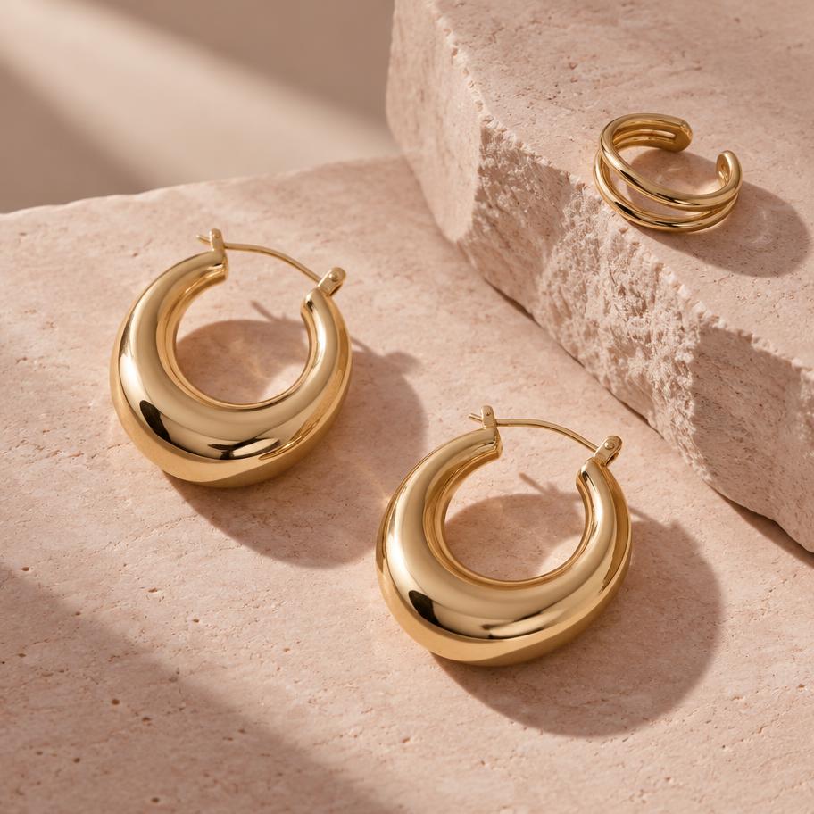 Chandra Sculpted Hoops